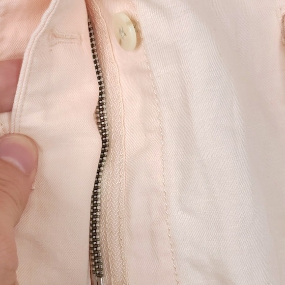 Talbots Utility Jacket Linen Blend Zip Front Pockets Light Pink Womens 16 - Picture 7 of 9
